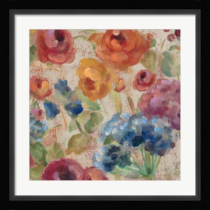 Framed April Rain Flowers III Print
