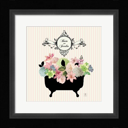 Framed Bain du Jardin I no Border Print