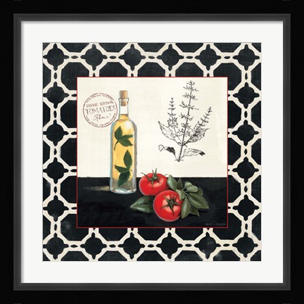 Framed Basil and Tomatoes Print