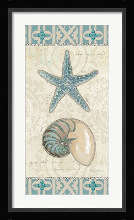 Framed Beach Treasures I Print