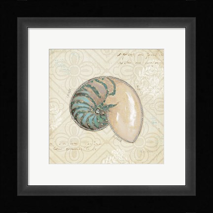 Framed Beach Treasures III Print