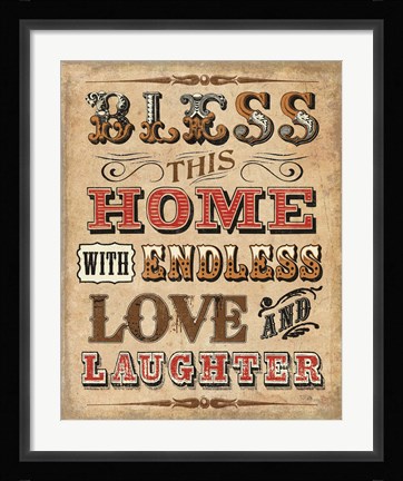 Framed Blessed I Print