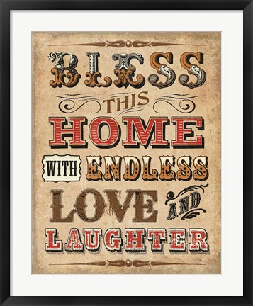 Framed Blessed I Print