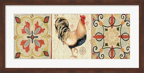 Framed Bohemian Rooster Panel II Print