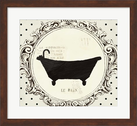 Framed Cartouche Bath Print