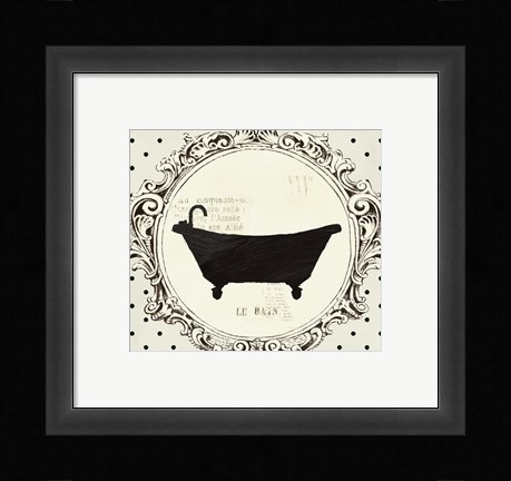 Framed Cartouche Bath Print