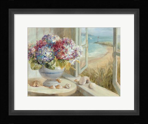 Framed Coastal Hydrangea Print