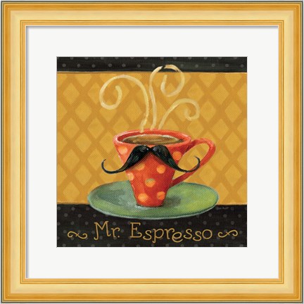 Framed Cafe Moustache III Square Print