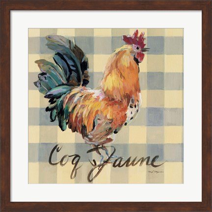 Framed Coq Jaune Print