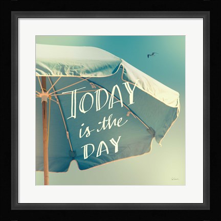 Framed Coastline Umbrella Print