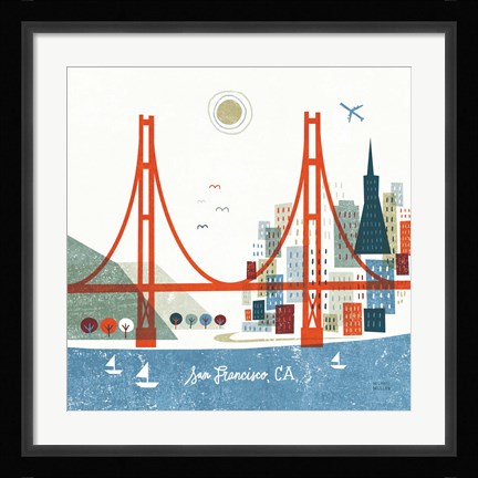 Framed Colorful San Francisco Print