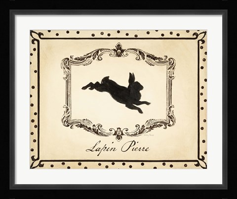 Framed Cartouche Lapin I Print