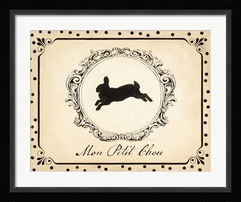 Framed Cartouche Lapin II Print
