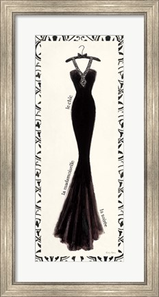 Framed Couture Noir Original III with Border Print