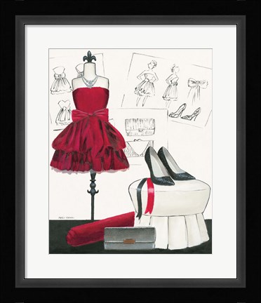 Framed Dress Fitting II Print