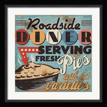 Framed Diners and Drive Ins II Print