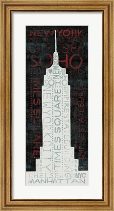 Framed Empire State Building - Red Print
