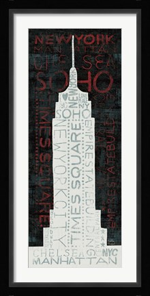 Framed Empire State Building - Red Print