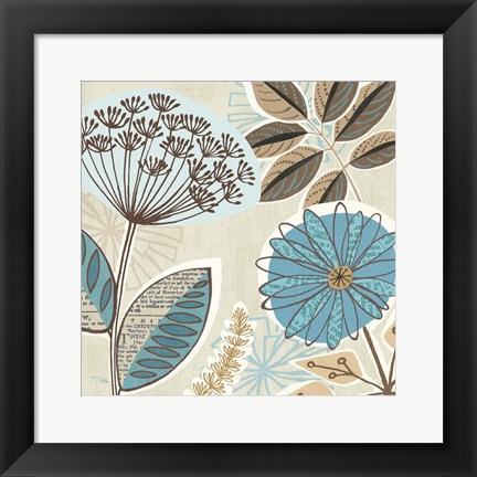 Framed Funky Flowers IV Print