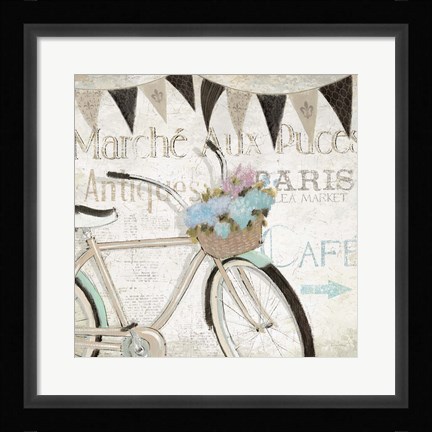 Framed French Flea Market I Print