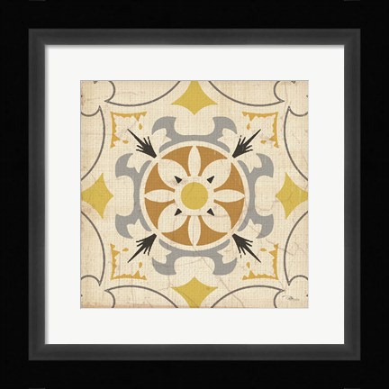 Framed Gray  Glow Square XVI Print