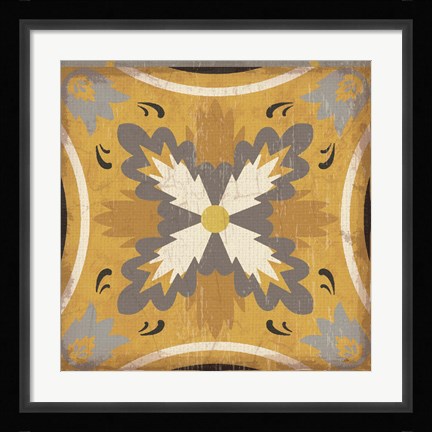 Framed Golden Glow Square XVIII Print