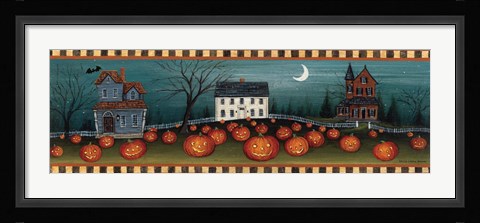 Framed Halloween Eve Crescent Moon Print