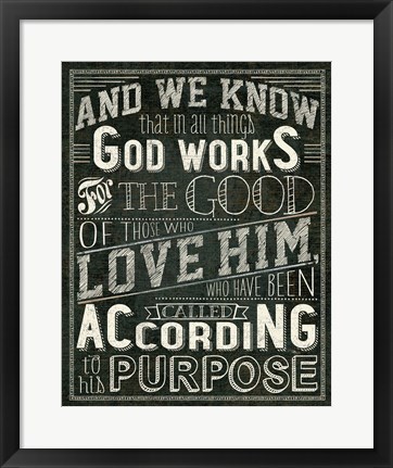 Framed Holy Words I Print