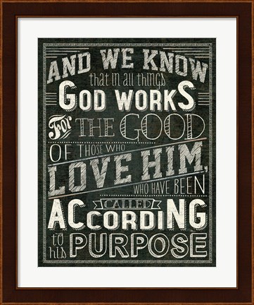 Framed Holy Words I Print