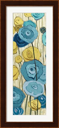 Framed Lemongrass in Blue Panel II Print