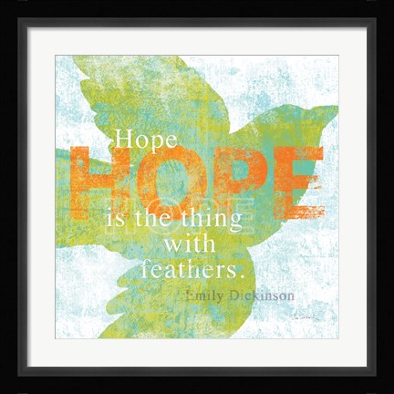 Framed Letterpress Hope Print