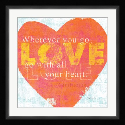 Framed Letterpress Love Print