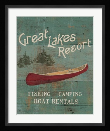 Framed Lodge Signs III Print