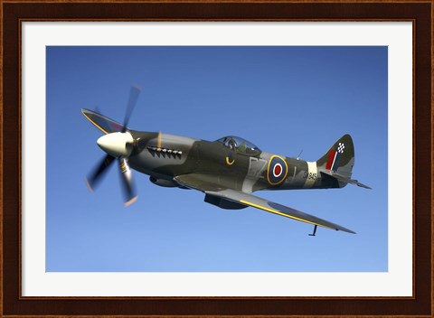 Framed Supermarine Spitfire Mk XVIII fighter warbird Print