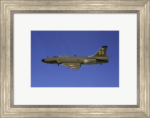 Framed Saab J 32 Lansen fighter Print