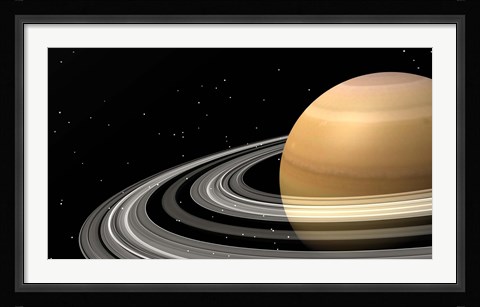 Framed Close-up of Saturn and its planetary rings Print