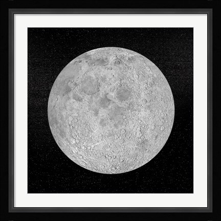 Framed Artists concept of a full moon in the universe at night Print