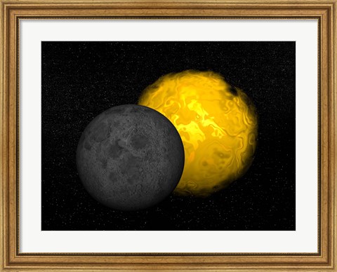 Framed Partial eclipse of the Sun Print