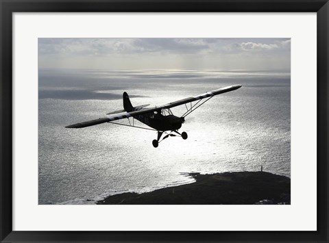 Framed Piper L-4 Cub in US Army D-Day colors Print