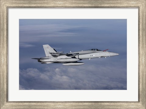 Framed Side view of F-18 Hornet Print