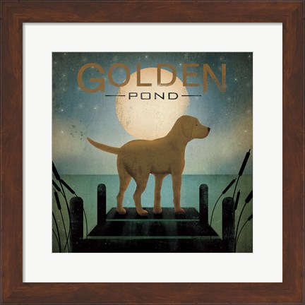 Framed Moonrise Yellow Dog Print