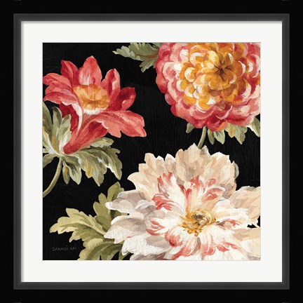 Framed Mixed Floral IV Crop II Print