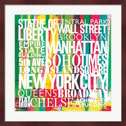 Framed New York City Life Patterns VII Print