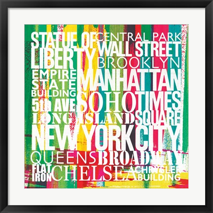Framed New York City Life Patterns VII Print