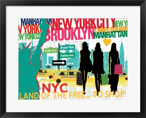 Framed New York City Life III Print