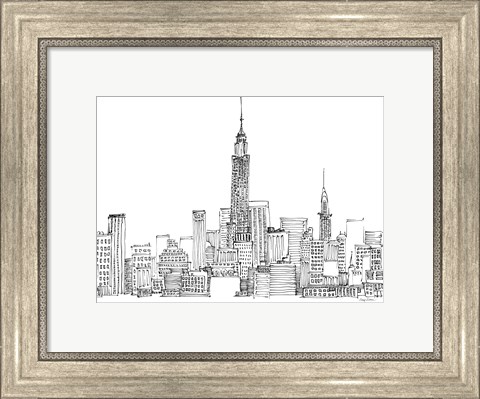 Framed New York Skyline Crop Print