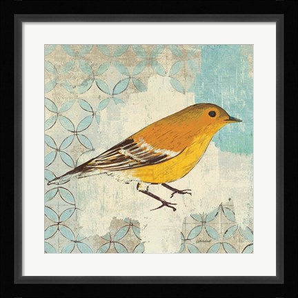Framed Pine Warbler Print