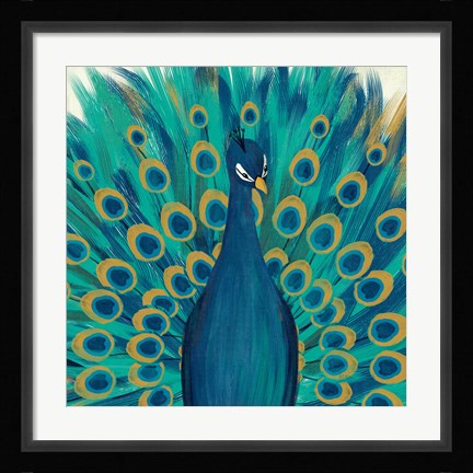 Framed Proud as a Peacock I Print
