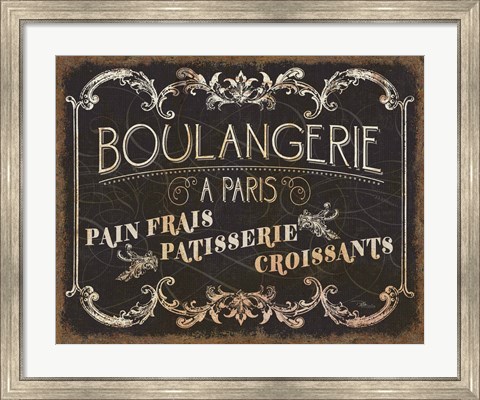 Framed Parisian Signs Print