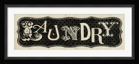 Framed Room Signs I - Laundry Print